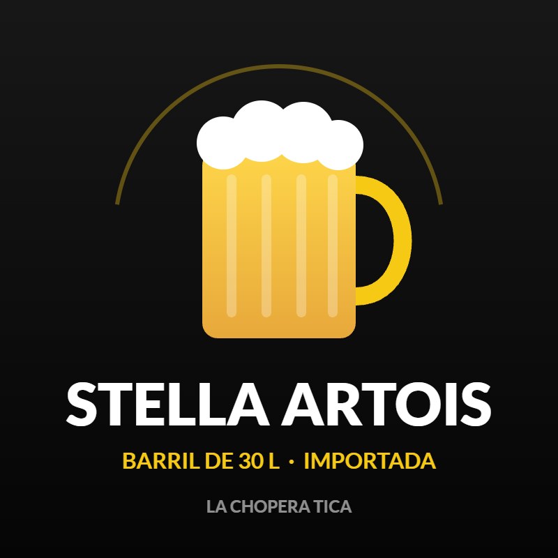 Barril Stella Artois 30L