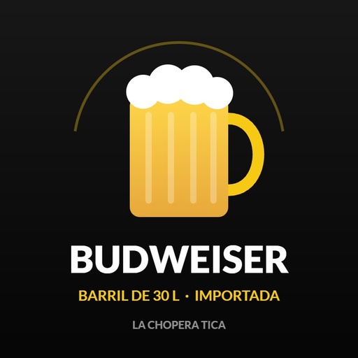 [BEER-BUDWEISER] Barril Budweiser 30L